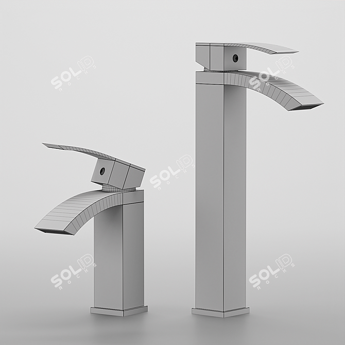 GROHE Rectangular Faucet: Two Sizes 3D model image 3