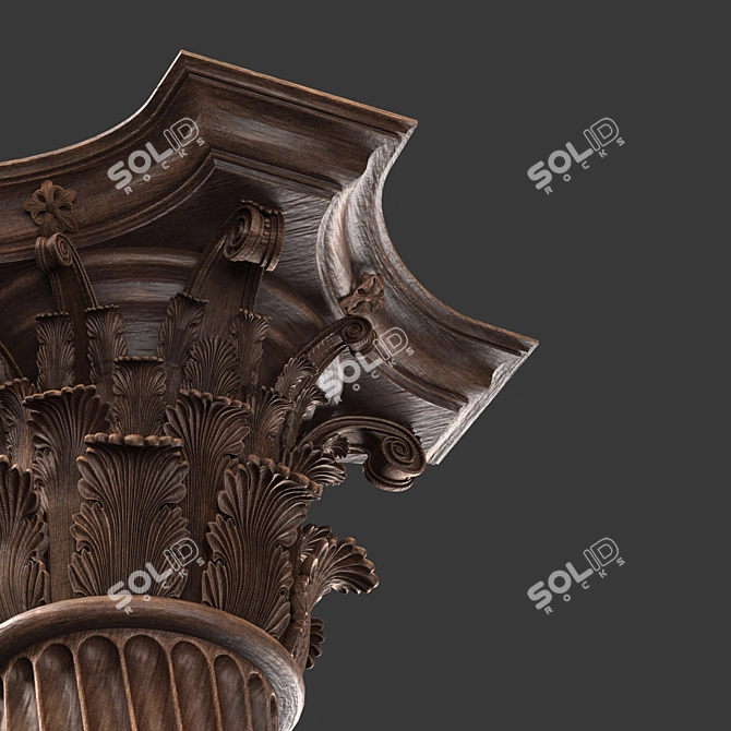  3Dmax Roman Column Sculpture 3D model image 5