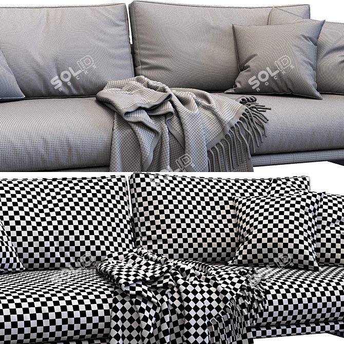 Quinta Strada: Stylish Italian Sofa 3D model image 4