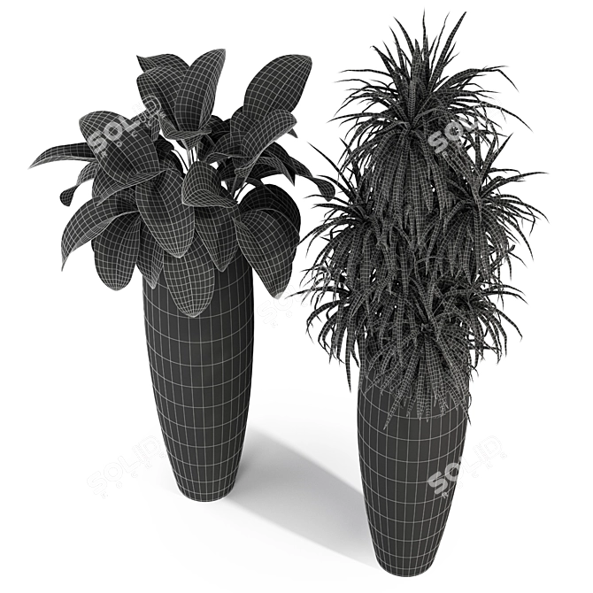 Exquisite Fleurami Royal Plant Collection 3D model image 3