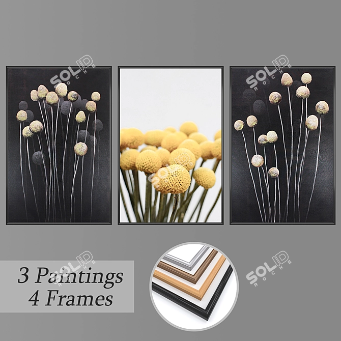 Modern Wall Art Set No. 778 3D model image 1