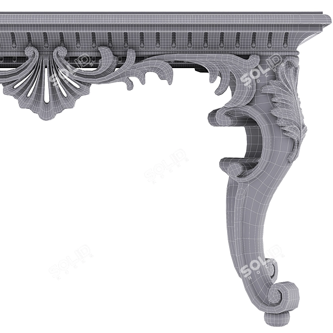 Elegant Aquitaine Console Table 3D model image 2