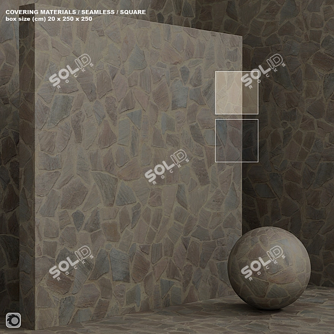 Seamless Stone Masonry Set 3D model image 1