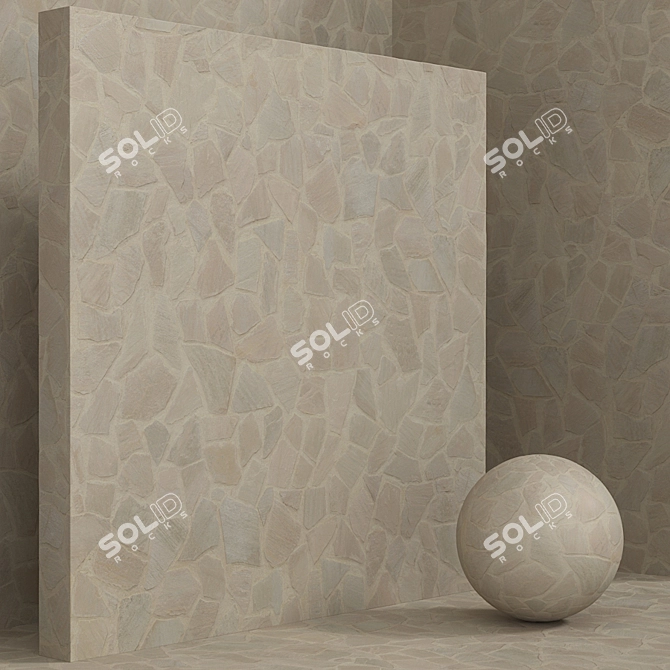 Seamless Stone Masonry Set 3D model image 3