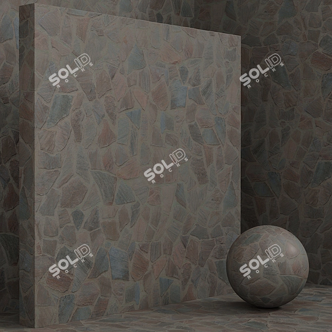 Seamless Stone Masonry Set 3D model image 5