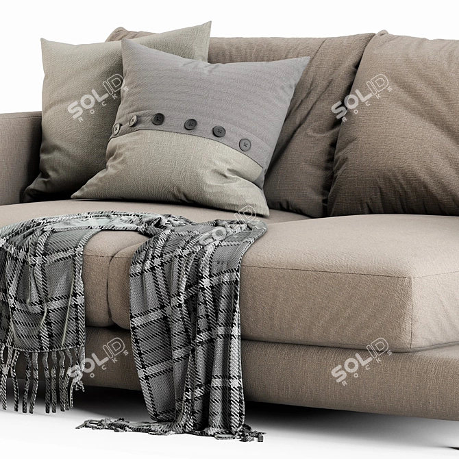 Modern Flexform Long Island Sofa 3D model image 4