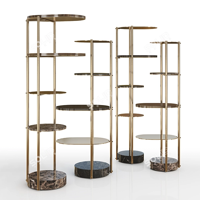 Modular Bookshelf: Doge Design 3D model image 1