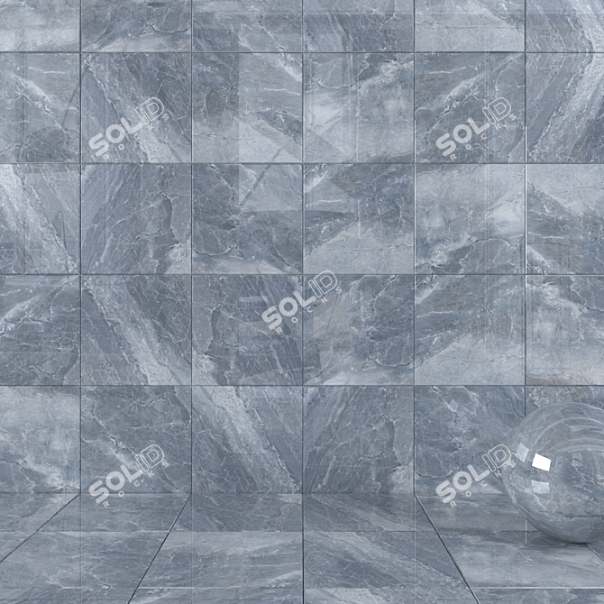Alpin Black Wall Tiles - Set of 2 3D model image 1