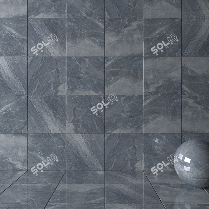 Alpin Black Wall Tiles - Set of 2 3D model image 2