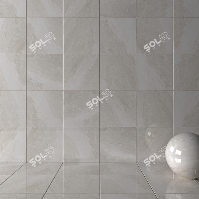 Alpin Cream Wall Tiles: Multi-Texture, HD Quality 3D model image 2