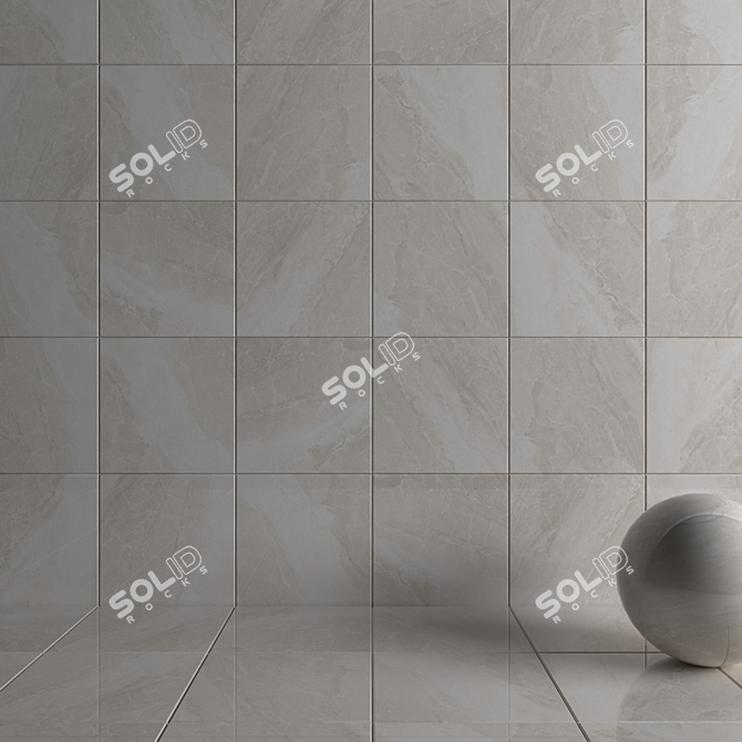 Alpin Cream Wall Tiles: Multi-Texture, HD Quality 3D model image 3