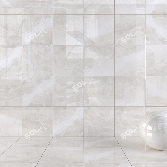 Elegant Alpin Cream Wall Tiles 3D model image 1