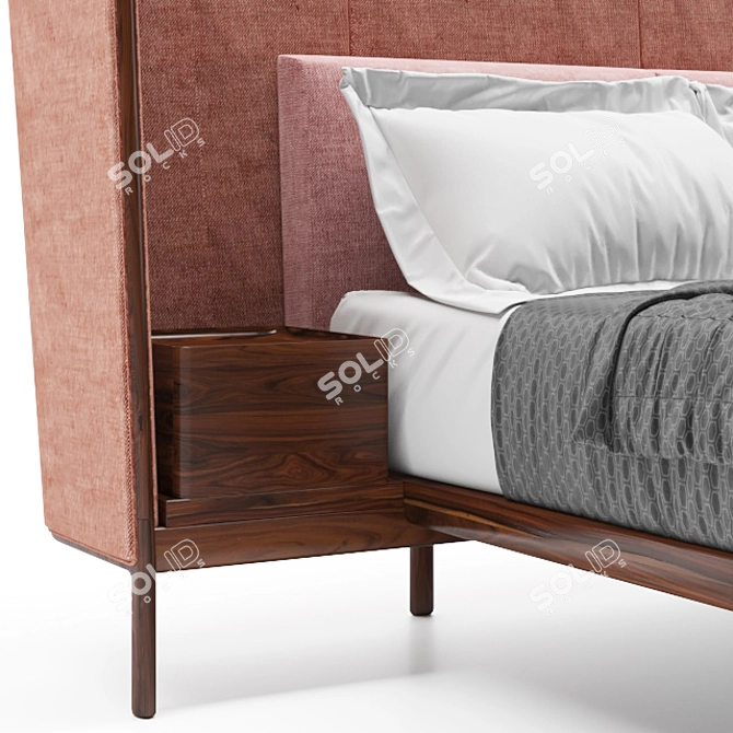 Elegant Dubois Bed Set 3D model image 2