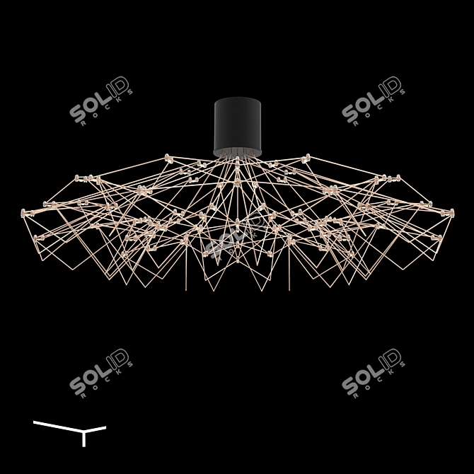 Graceful Ballet Pendant Light 3D model image 1