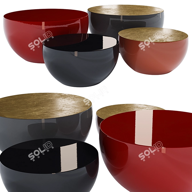 Modern and Stylish Low Tables by MERIDIANI 3D model image 1