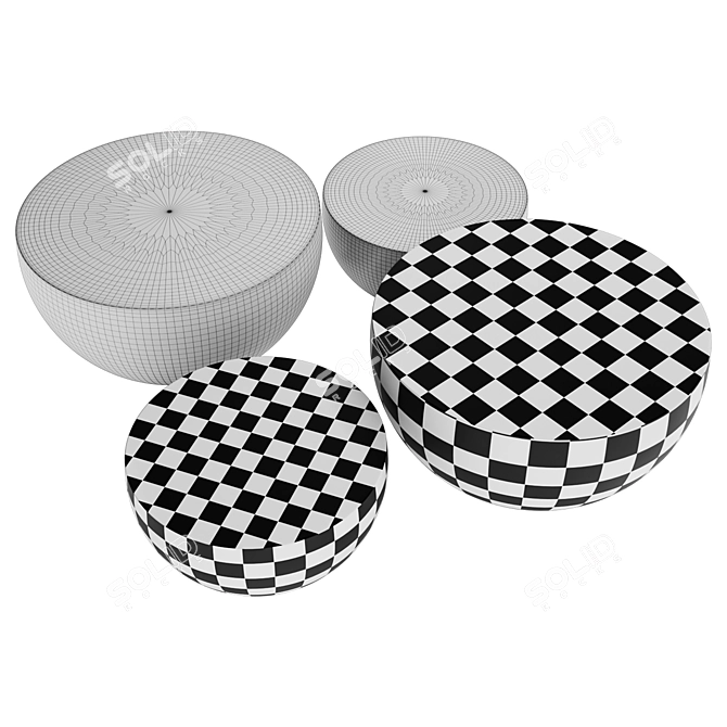 Modern and Stylish Low Tables by MERIDIANI 3D model image 3