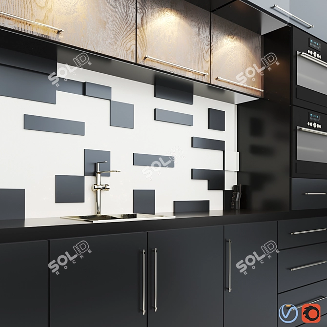 Sleek Kitchen Wonderland 3D model image 3