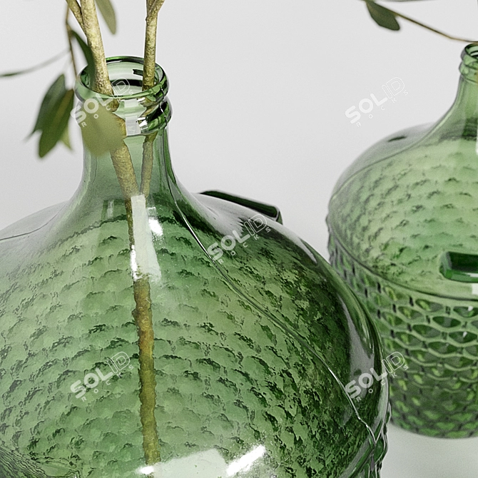 Zara Glass Vases Set of 3 3D model image 2