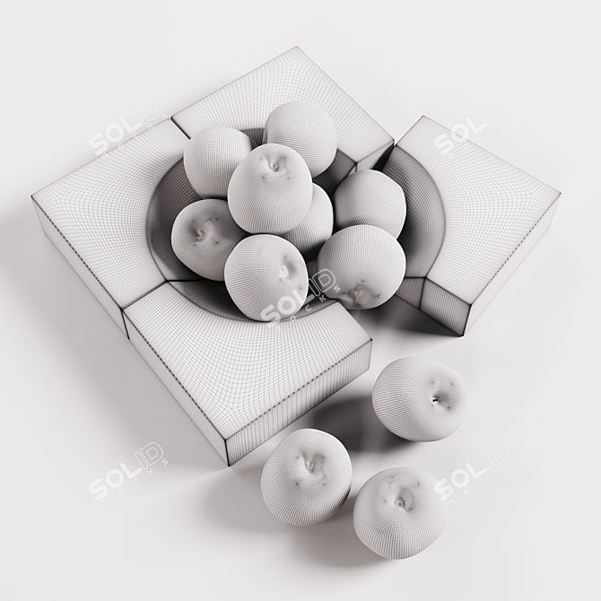 3D Fruit Bowl: High-Poly, Game Ready 3D model image 2