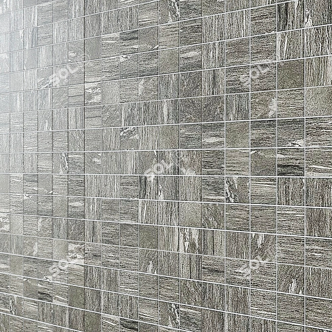 Skyfall Mosaic Tiles: Exquisite Variety 3D model image 2