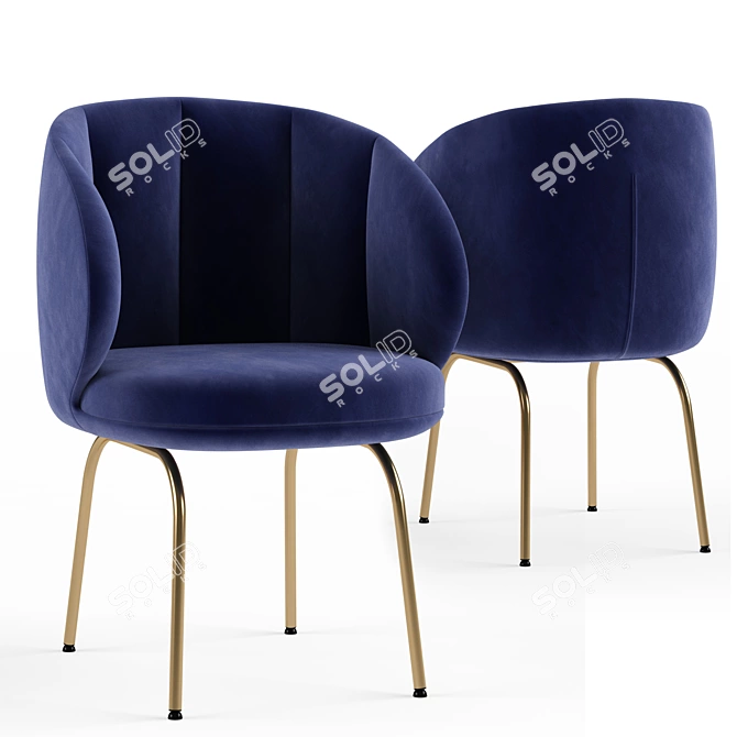 Sleek VUELTA FD ArmChair 3D model image 1