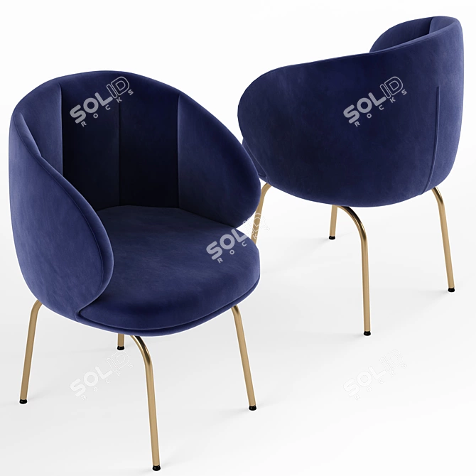 Sleek VUELTA FD ArmChair 3D model image 2