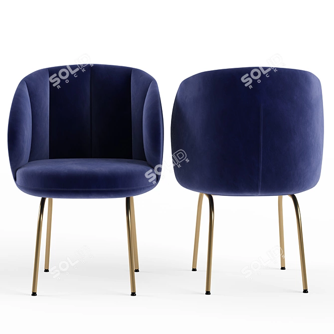 Sleek VUELTA FD ArmChair 3D model image 3