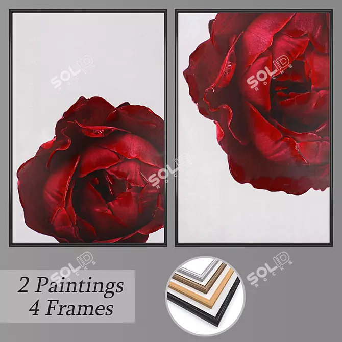 Elegant Wall Art Set No. 780 3D model image 1