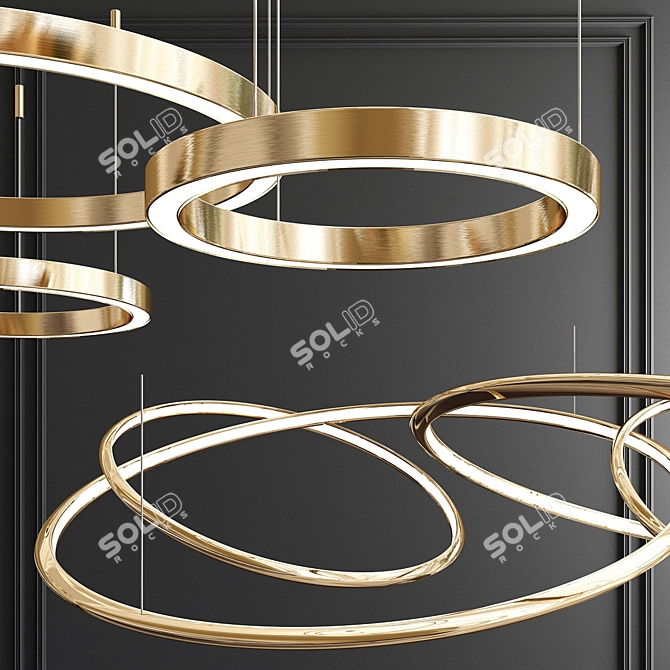 Trendy Ring Chandelier - 3 Types 3D model image 4