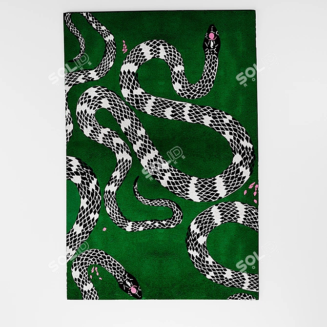  Serpentia Snake Rug - Exquisite Craftmanship 3D model image 2