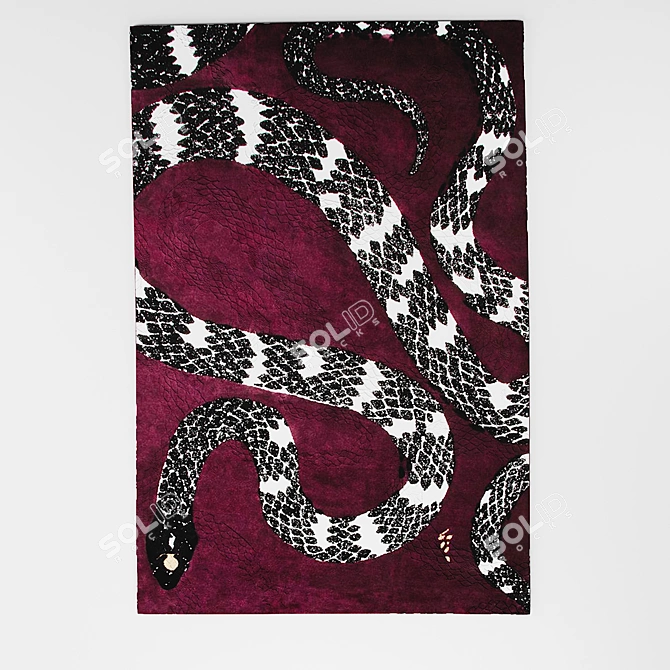  Serpentia Snake Rug - Exquisite Craftmanship 3D model image 3