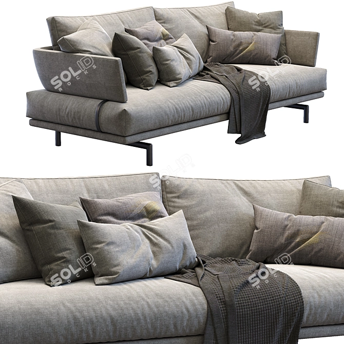 Quinta Strada Sofa by Saba Italia 3D model image 2