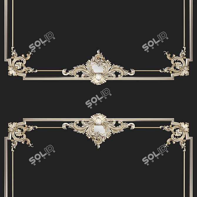 Decorative Plaster Frame 3D model image 3