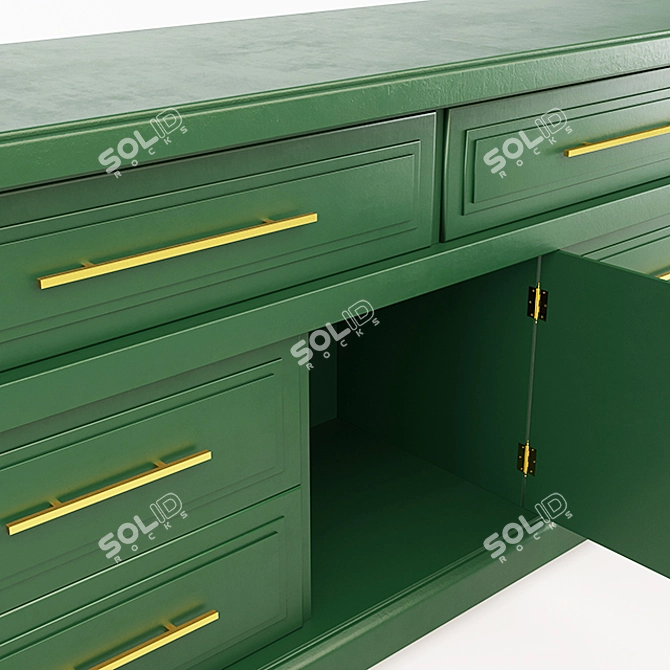Lush Green Storage Solution 3D model image 3
