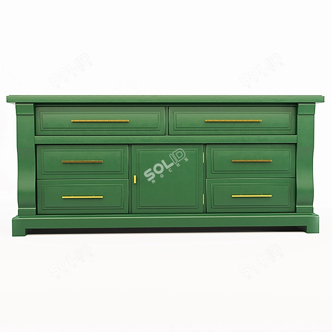 Lush Green Storage Solution 3D model image 4