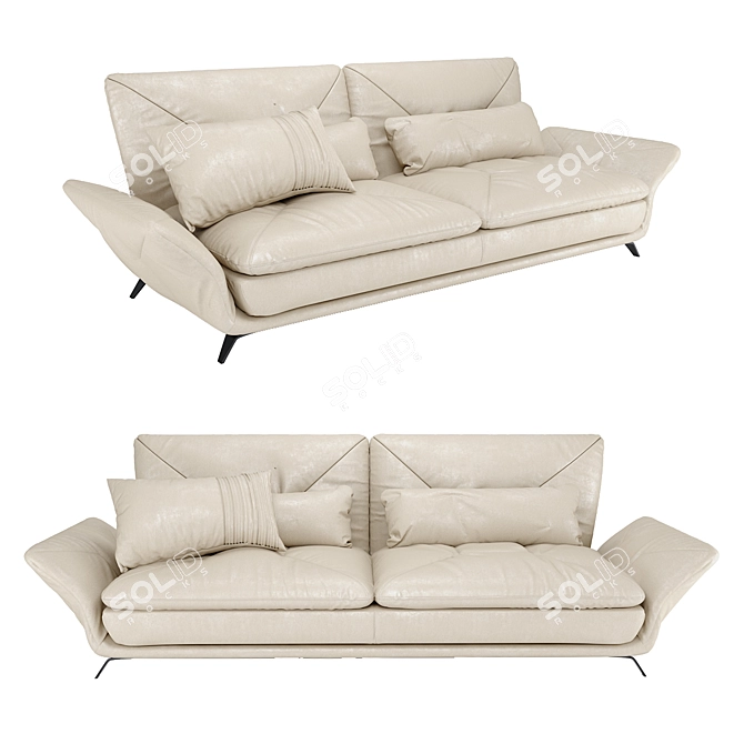 Luxurious Roche-Bobois Amber Sofa 3D model image 1