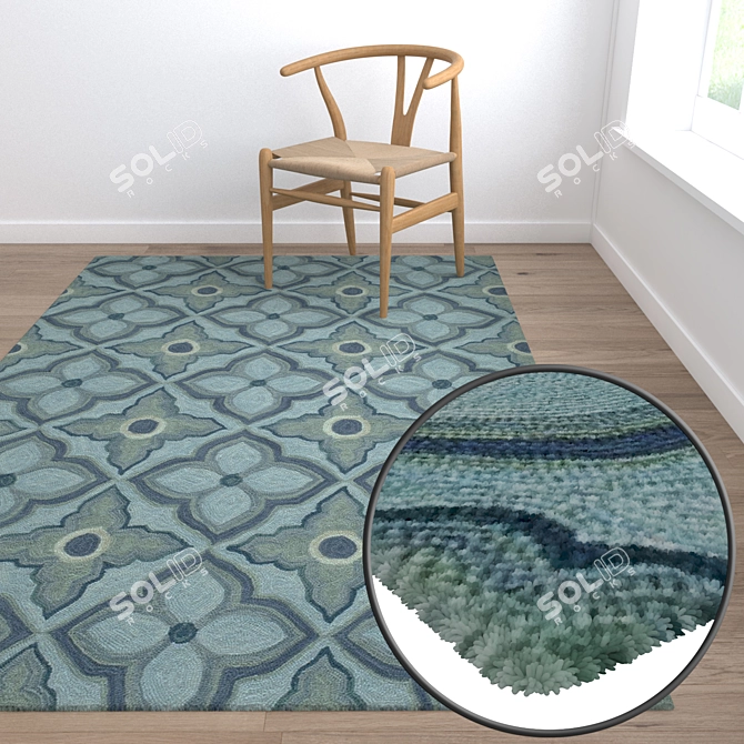 Luxury Carpets Set for Stunning Renders 3D model image 5