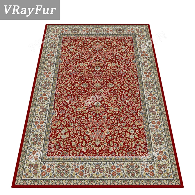 High-Quality Carpet Set: 3 Varieties 3D model image 2