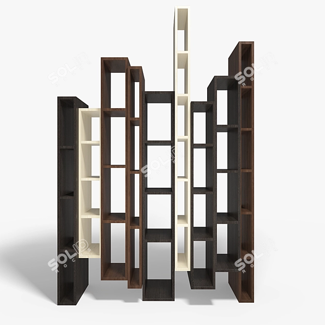 Elegant Ceccotti Skyline Bookcase 3D model image 2