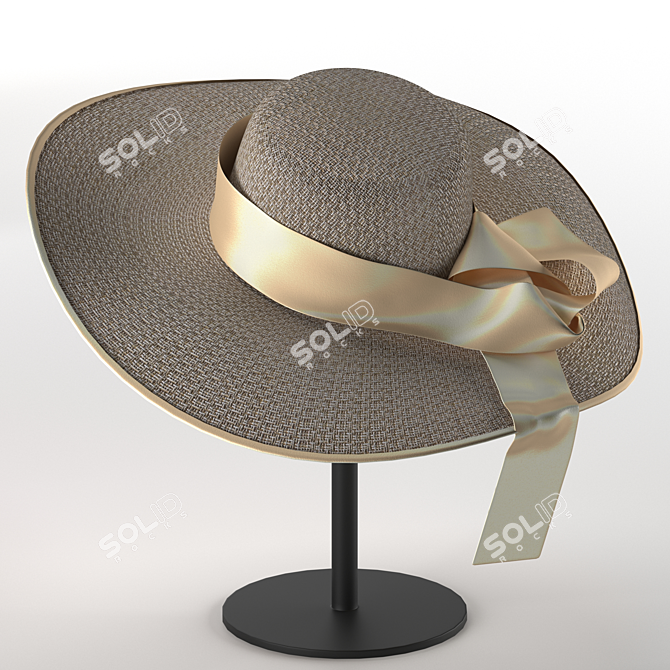 Title: Stylish Beach Hat For Summer Fun 3D model image 4
