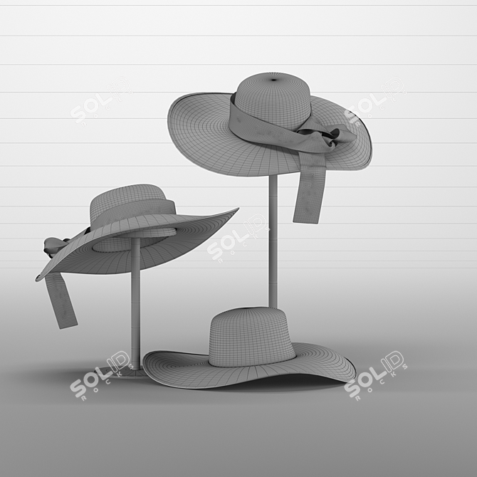 Title: Stylish Beach Hat For Summer Fun 3D model image 5