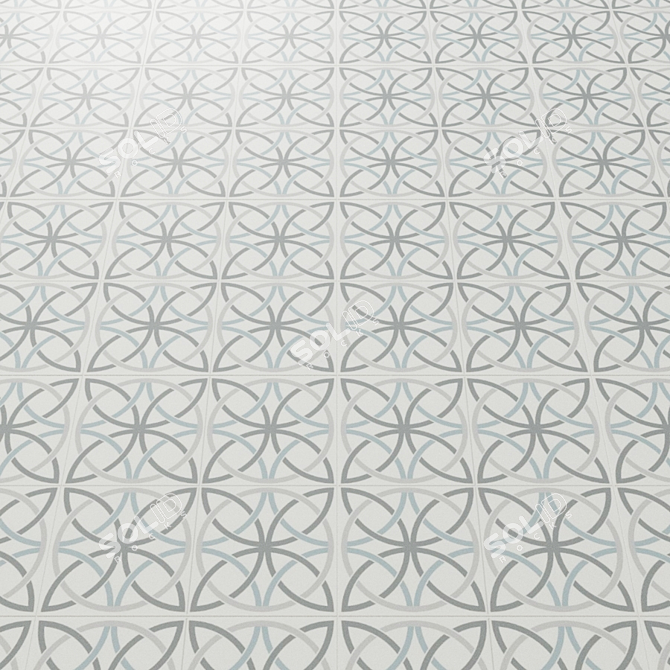 Chic Collection: Stylish Patchwork Floor Tiles 3D model image 5