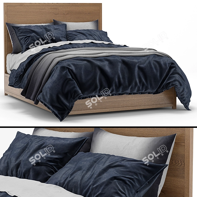 RH Teen Laguna Bed 2 - Sleek & Stylish Modern Design 3D model image 1