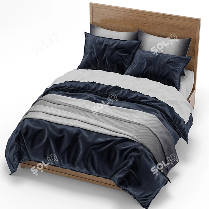 RH Teen Laguna Bed 2 - Sleek & Stylish Modern Design 3D model image 3