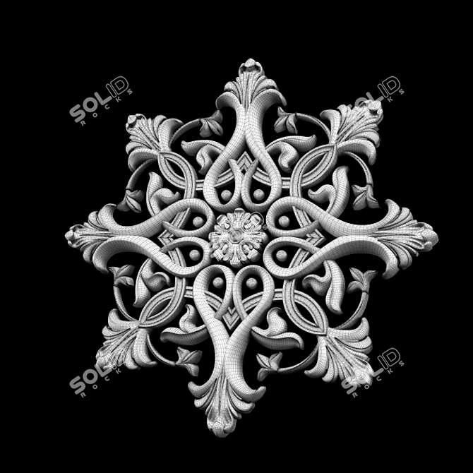 Classic Carving Trim for CNC Router 3D model image 5