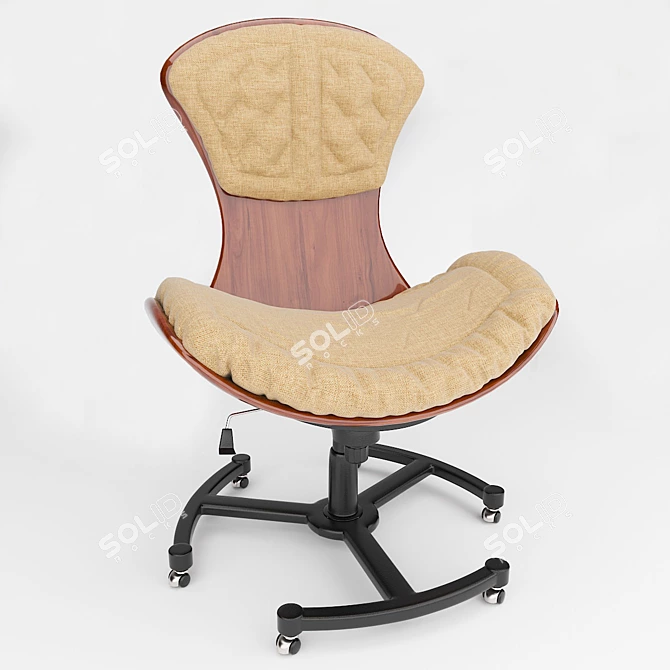 Elegant Ergonomic Chair 3D model image 1