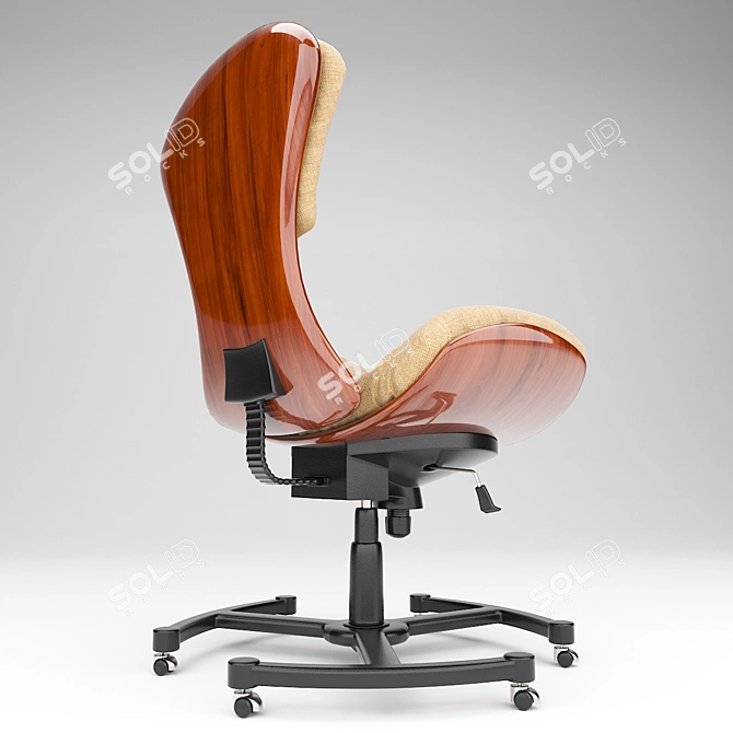 Elegant Ergonomic Chair 3D model image 2