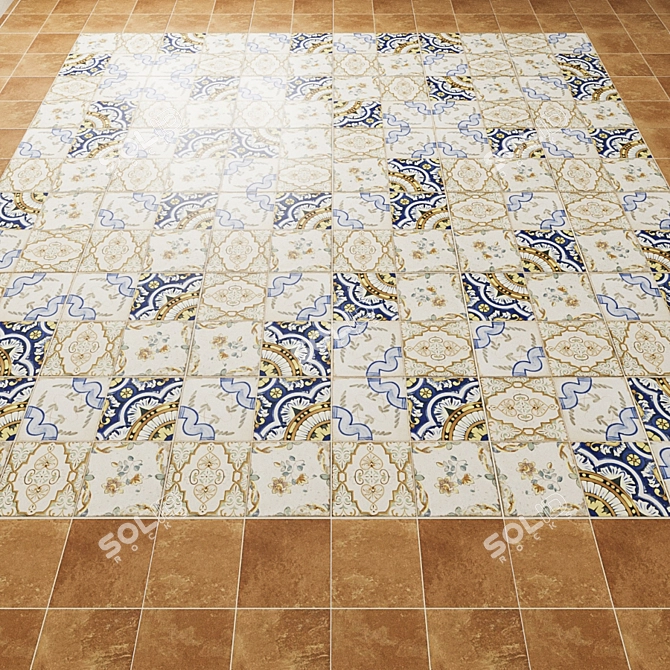 Dual Gres Antigua Floor Tile 3D model image 1