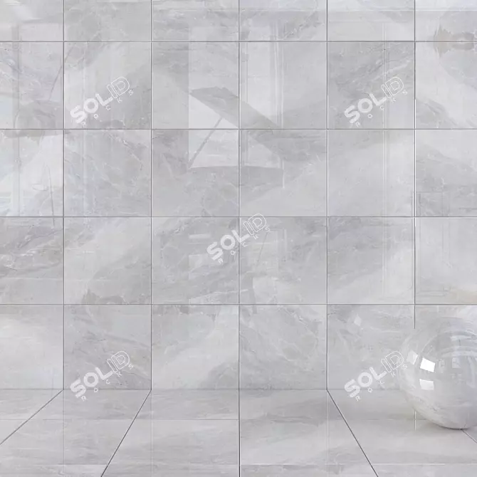 Alpin Gray Wall Tiles - Set of 2 3D model image 1