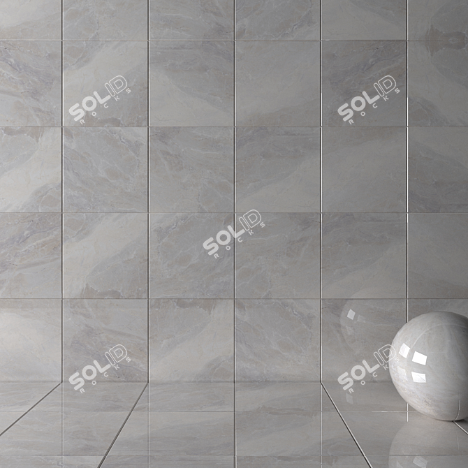 Alpin Gray Wall Tiles - Set of 2 3D model image 2